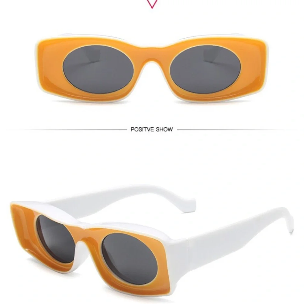 “PRICE DROP” Rectangle Orange and Grey Sunglasses